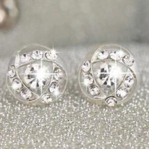 Bridal Jewelry star moon Diamond stud (item C)
